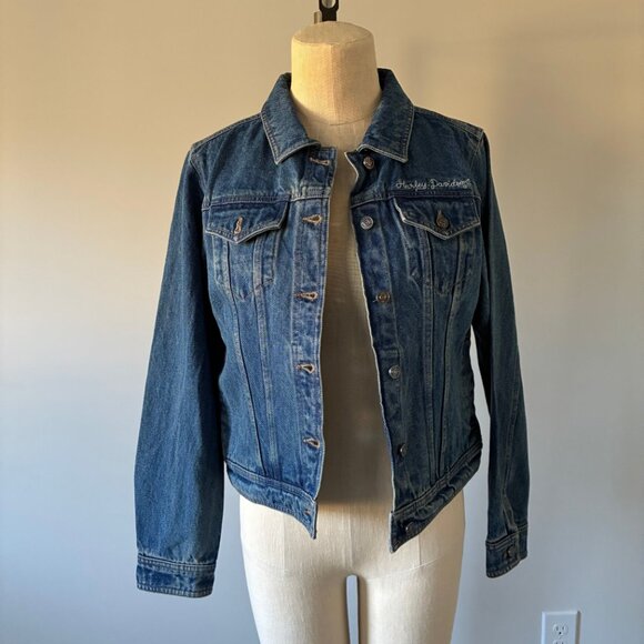 NWT Harley-Davidson Women's Bar & Shield Denim Jacket in Medium Indigo - Picture 5 of 12